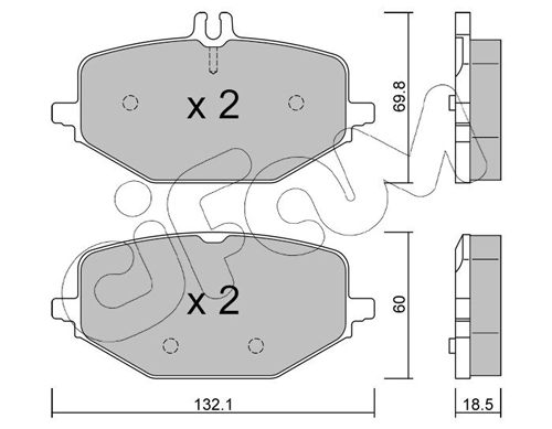 Комплект колодок тормозных 4шт MERCEDES-BENZ (арт. a0004207303)