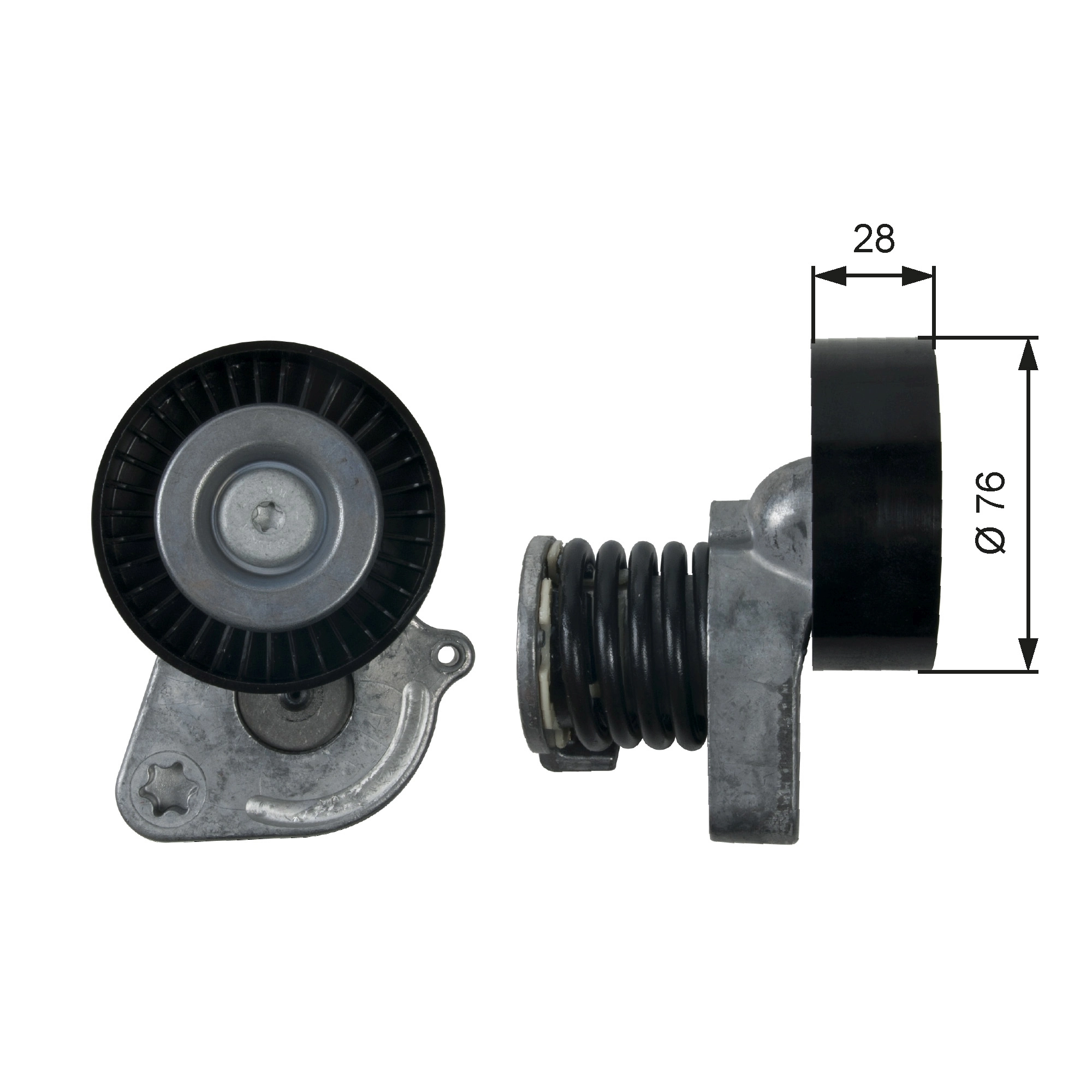 Ролик натяжителя 7808-21607 GATES (арт. t39207)