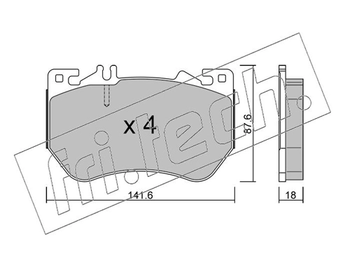 Тормозные колодки передние  W206 MERCEDES-BENZ (арт. a0004200404)