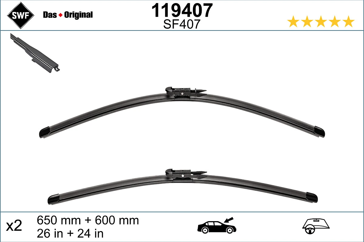 Комплект щеток стеклоочистителя 2шт MERCEDES-BENZ (арт. a9068201000)