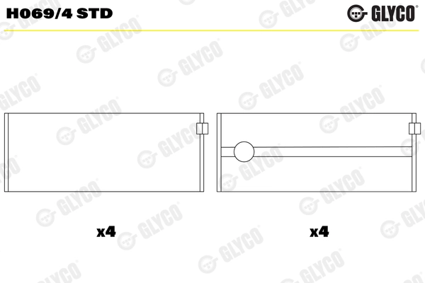 Вклад.корен.ком/кт STD GLYCO, артикул h069/4 std