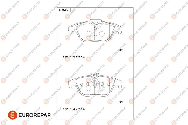 Комплект колодок тормозных 4шт MERCEDES-BENZ (арт. a0074206120)
