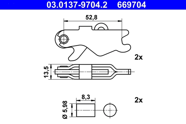 Штифт механизма тормозного MERCEDES-BENZ (арт. a1084270074)