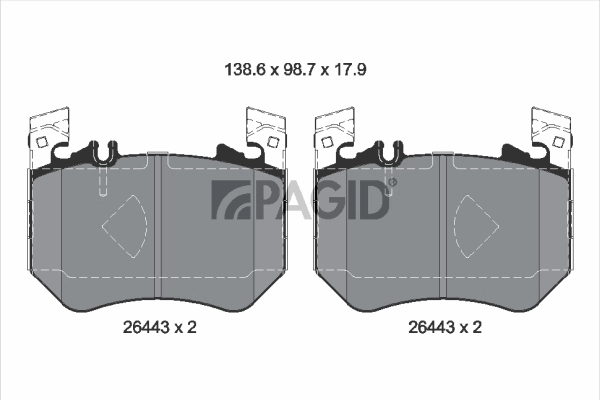 Колодки МВ W223 Перед MERCEDES-BENZ (арт. a0004200604)