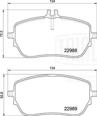 Колодки тормозные передние к-кт METACO (арт. 3000-565)