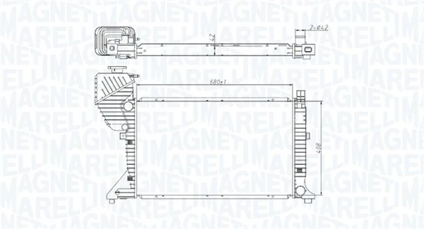 Радиатор 680x400x33 M.MARELLI (арт. 350213177400)
