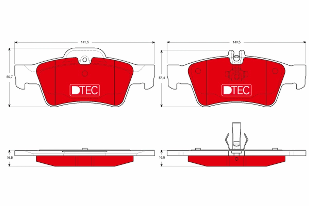 Колодки торм.зад. DTEC COTEC TRW (арт. gdb1546dte)