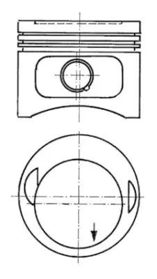 Поршень dm.95.50x1.75x2.0x3.5 +0.50 KS (арт. 93968610)