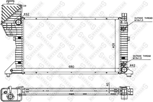 Радиатор системы охлаждения STELLOX (арт. 10-25260-sx)