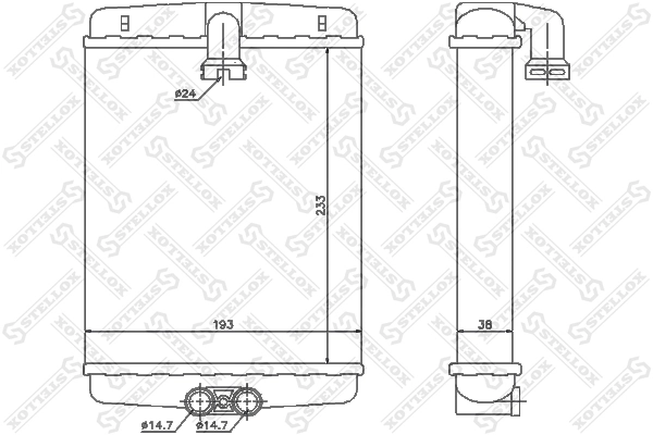 Радиатор печки STELLOX (арт. 10-35120-sx)