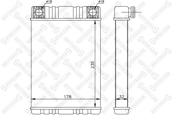 Радиатор печки STELLOX (арт. 10-35144-sx)