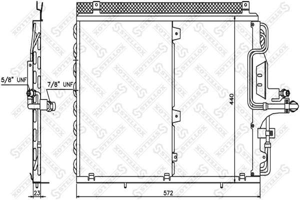 Радиатор кондиционера STELLOX (арт. 10-45318-sx)