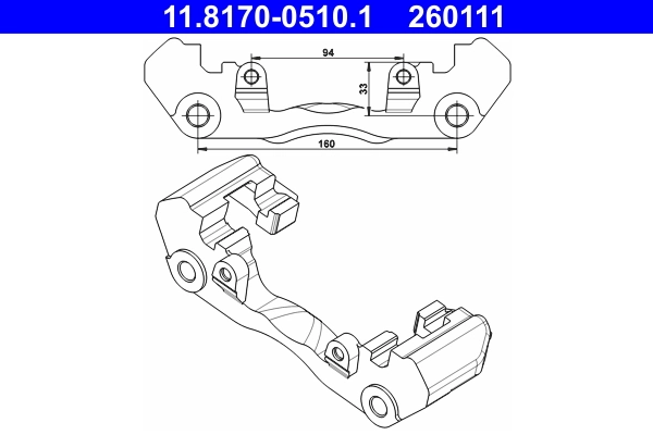 Скоба тормозного механизма MERCEDES-BENZ (арт. a0004214506)