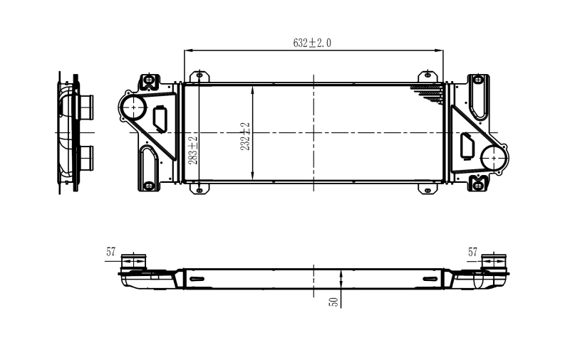 Радиатор воздушный MERCEDES-BENZ (арт. a9015011001)