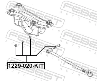 Болт с эксцентриком ремкомплект FEBEST (арт. 1229020kit)