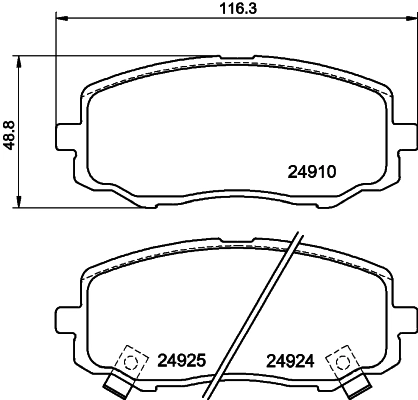 колодки HELLA (арт. 8db355014901)