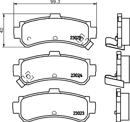 колодки HELLA (арт. 8db355017191)