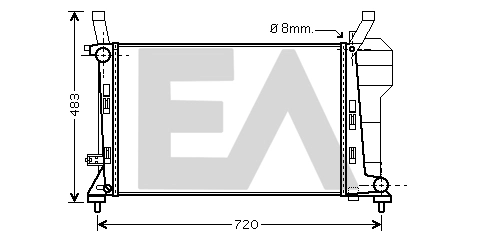 Радиатор охлаждения двигателя HELLA (арт. 8mk376721024)