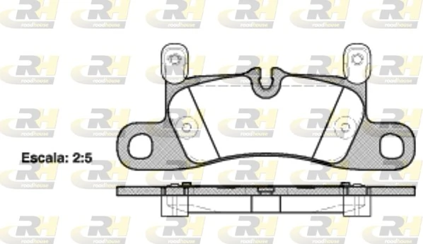 Комплект задних тормозных колодок PORSCHE (арт. 95835293950)
