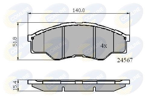 Тормозные колодки дисковыеToyota Hilux Pick-up 2.5D 06 SANGSIN (арт. sp1276)