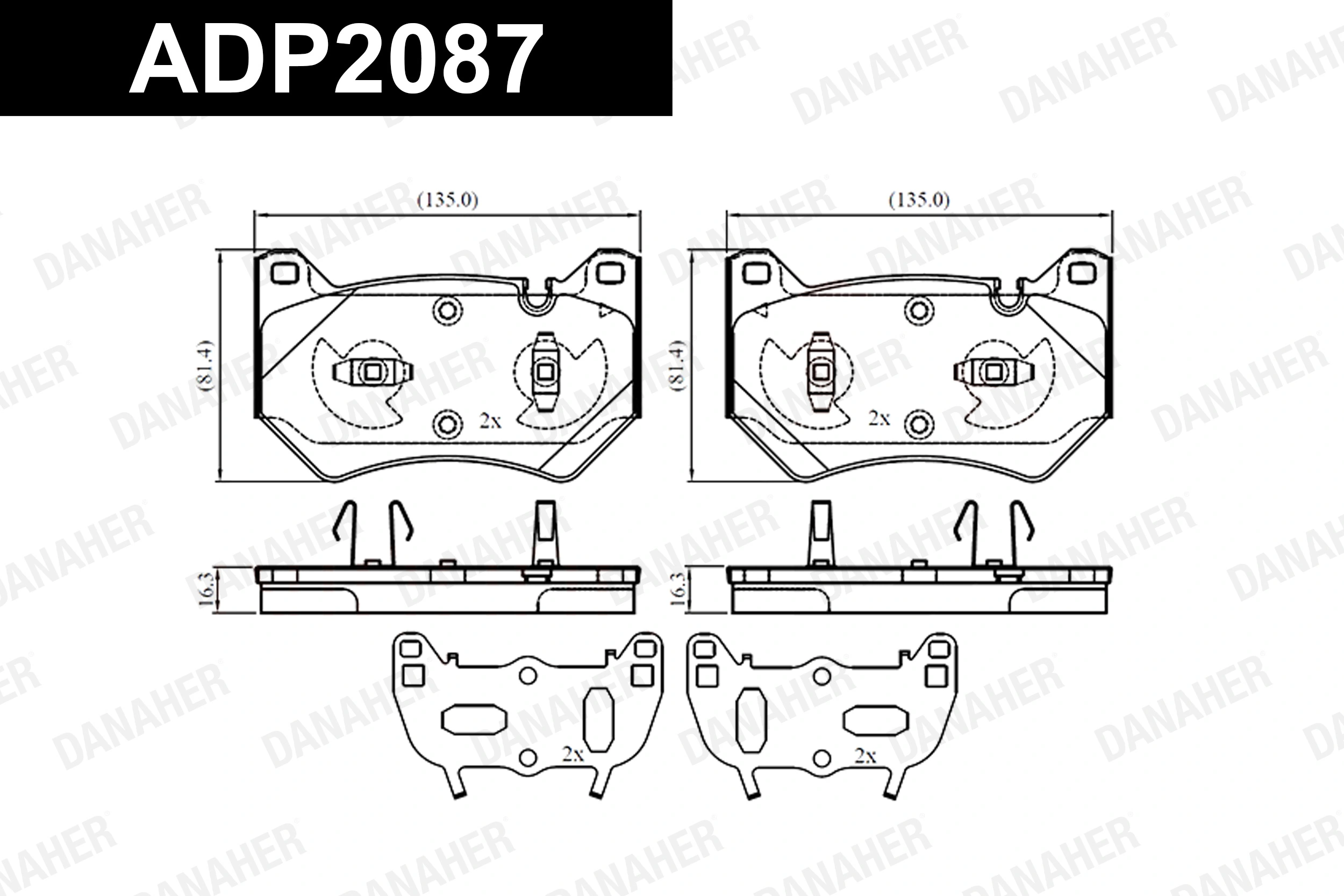 Колодки тормозные AUDI Q5 (1LH) 16- передние SANGSIN (арт. sp4518)