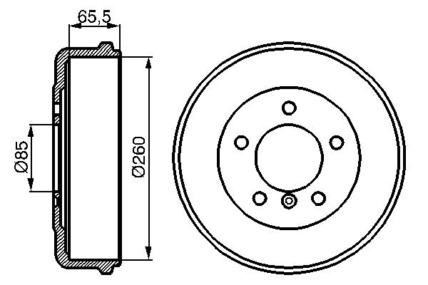 Барабан тормозной BOSCH (арт. 0986477038)