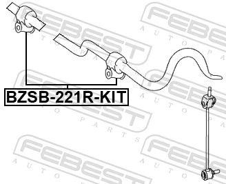 Втулка заднего стабилизатора комплект D21 FEBEST (арт. bzsb-221r-kit)