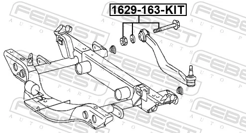 Болт с эксцентриком ремкомплект FEBEST (арт. 1629-163-kit)