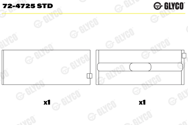 Вклад.корен.STD [пара] [SPUTTER] GLYCO, артикул 72-4725 std