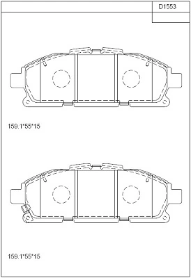 Комплект направляющих суппорта передн. JAPANPARTS (арт. kd-1553)