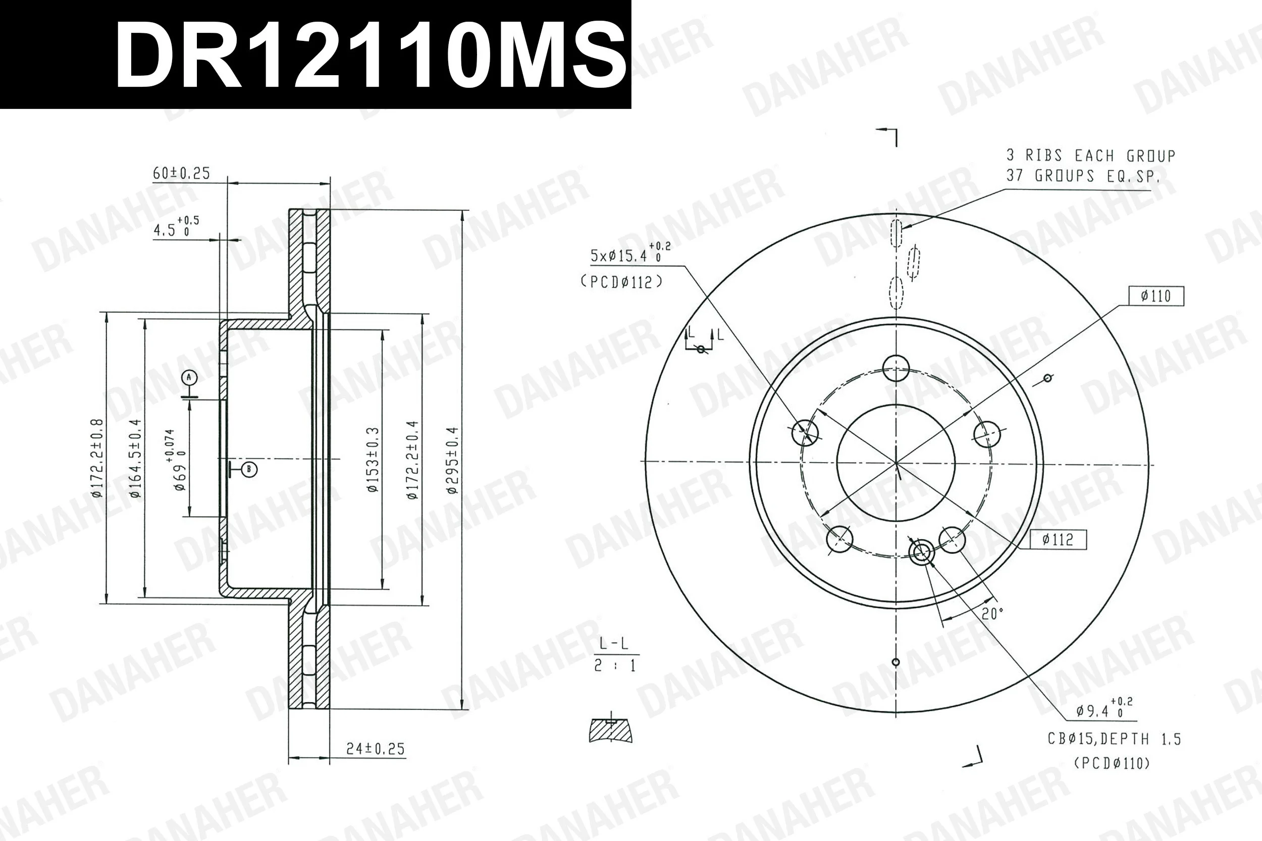 Диск тормозной PATRON (арт. pbd1288)