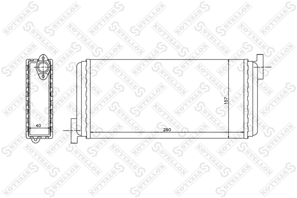 Радиатор печки STELLOX (арт. 10-35049-sx)