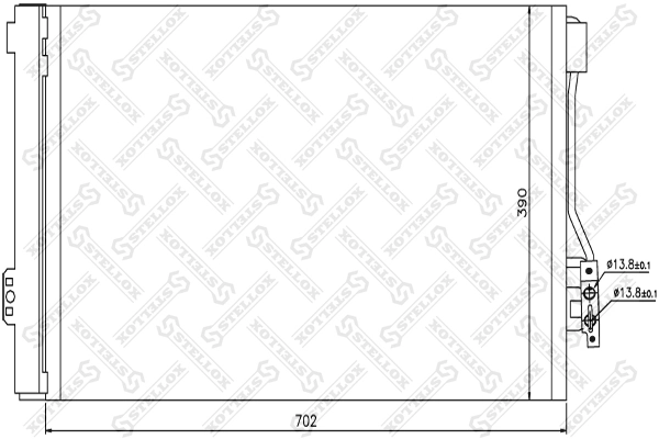 Радиатор кондиционера STELLOX (арт. 10-45132-sx)