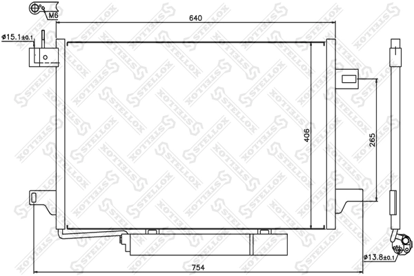 Радиатор кондиционера STELLOX (арт. 10-45464-sx)