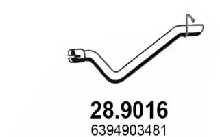 Труба выхлопного газа ASSO (арт. 28.9016)