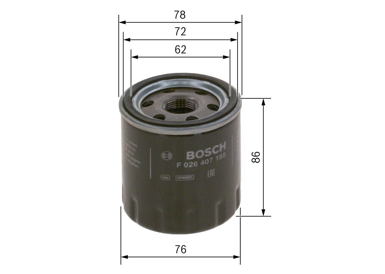 BOSCH фильтр масляный BOSCH (арт. f026407188)
