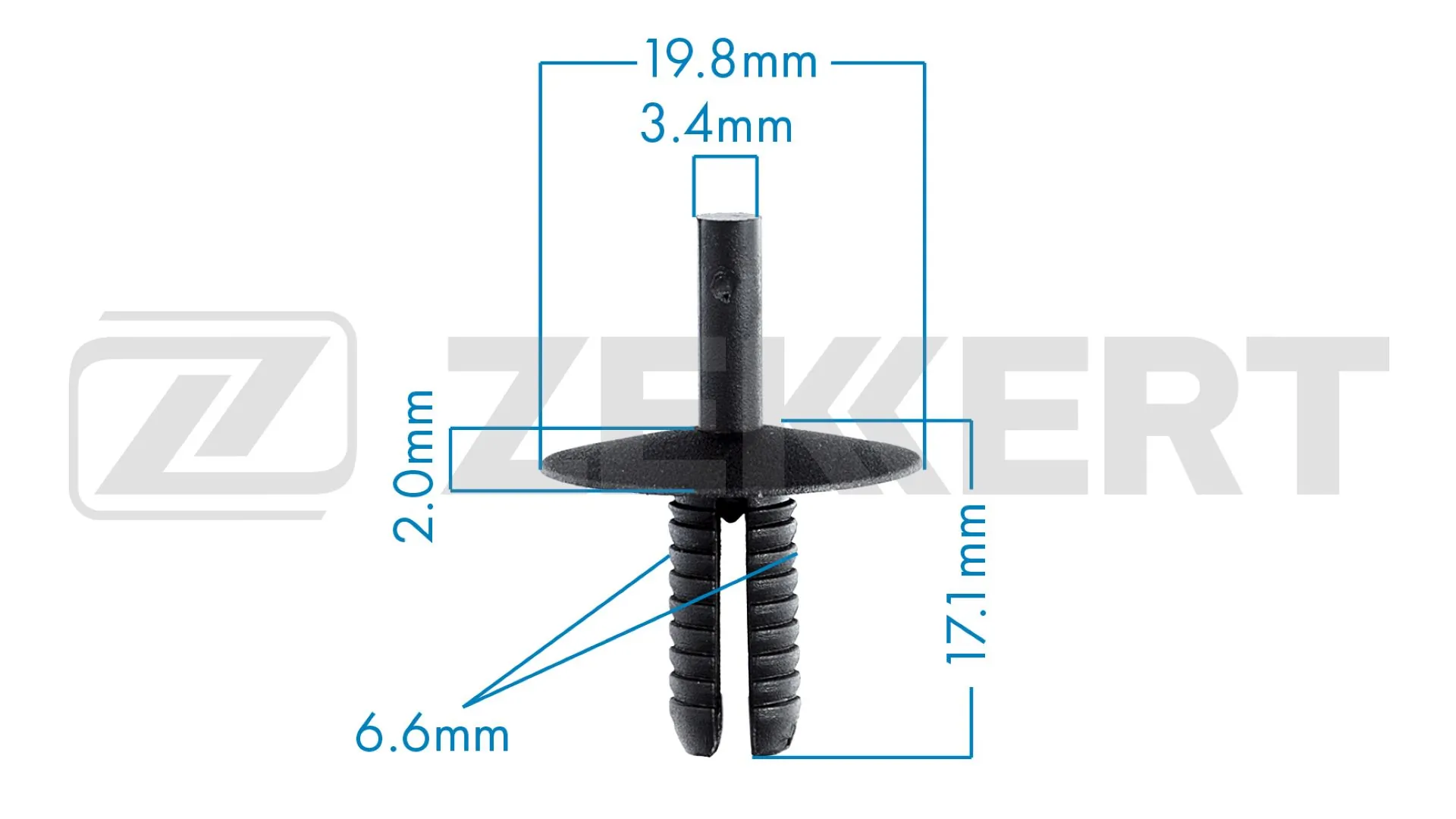 Клипса крепёжная BMW (миним. кол-во заказа 10 шт) ZEKKERT (арт. be1470)