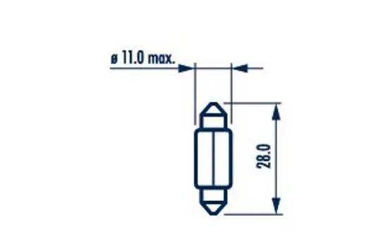 Лампа 12V C10W SV8.5-8 31мм двухцокольная NARVA (арт. 173153000)