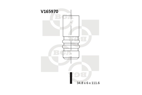 КЛАПАН 34.8x6x11.6 CHR PT CRUISER/SEBRING/STRATUS 2.0/2.4 95- IN BGA (арт. v165970)