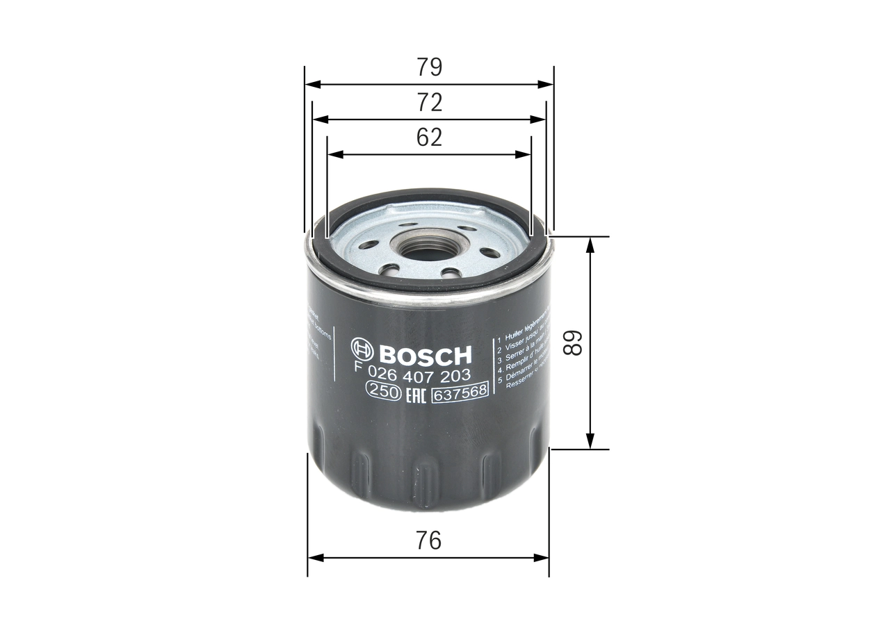 BOSCH фильтр масляный BOSCH (арт. f026407203)
