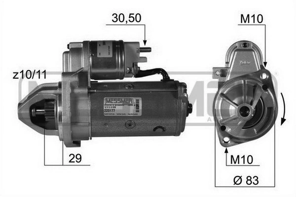 Стартер 12V 2.0kW ERA (арт. 220177)