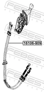 Трос МКПП 5-speed (1350/1075 +1345/1111 mm.) FEBEST (арт. 16106-909)