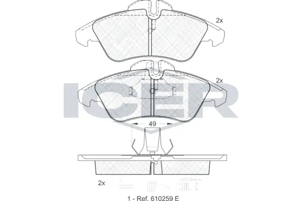 Колодки торм.пер. ICER (арт. 141104)