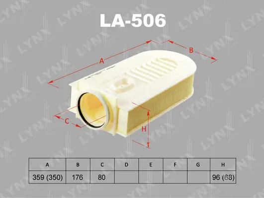 Фильтр воздушный LYNX AUTO (арт. la-506)