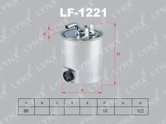 Фильтр топливный LYNX AUTO (арт. lf-1221)