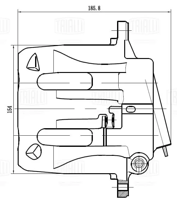 Суппорт торм. перед. прав. TRIALLI (арт. cf 032005)