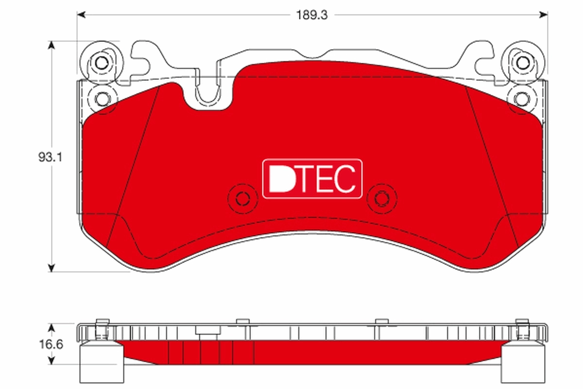 Колодки торм.пер. DTEC TRW (арт. gdb1734dte)