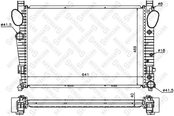Радиатор системы охлаждения STELLOX (арт. 10-25426-sx)